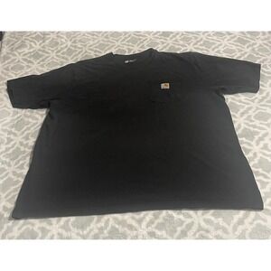 Carhartt K87 K87 Workwear Pocket T‎ Shirt 2XL Tall Loose Fit Black Cotton
